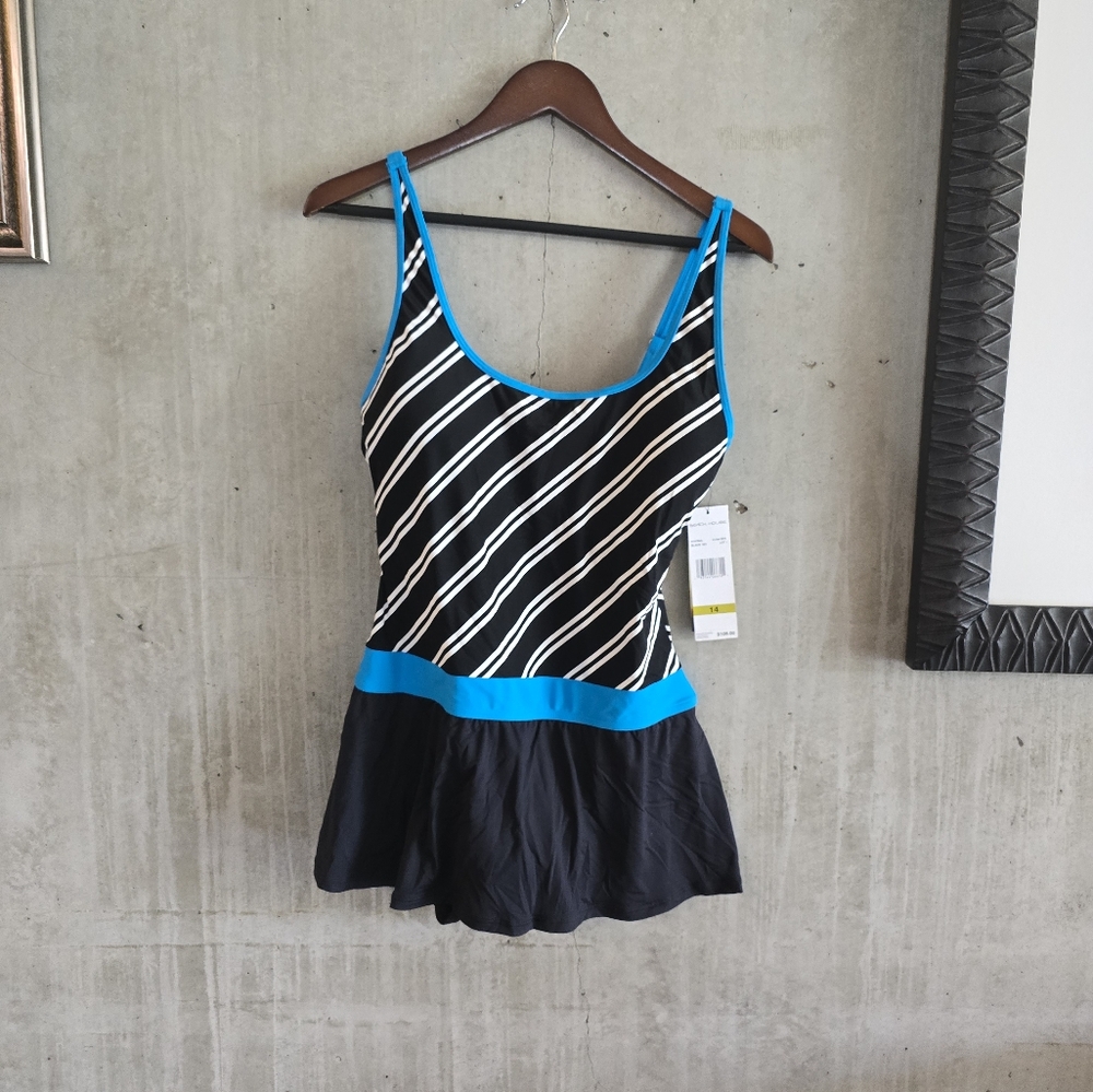 Beach House One Piece Swim Suit Size 14